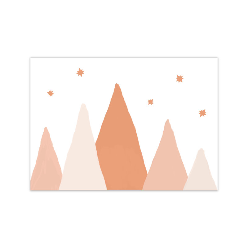Blush Mountains By Orara - Print, No Framed, 30cm H x 21cm W x 1cm D