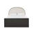 Sunel Black Finish Metal Gray Fabric Bed - Queen