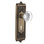 Egg & Dart Plate with Decorative Keyhole and Round Clear Crystal Door Knob