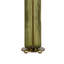 Lampe de table, abat-jour en lin blanc cassé, verre strié vert olive, 26 po