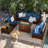 6 - Person Outdoor Wicker Patio Conversation Furniture Set With Fire Pit Table-1269352660