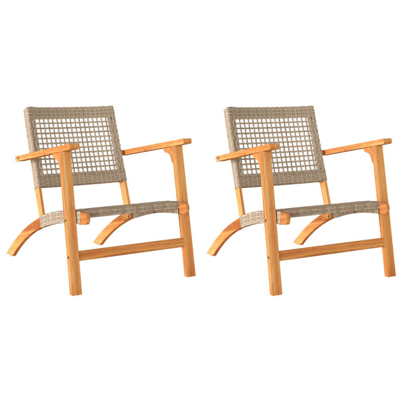 Patio Dining With Armrests, Beige/Brown