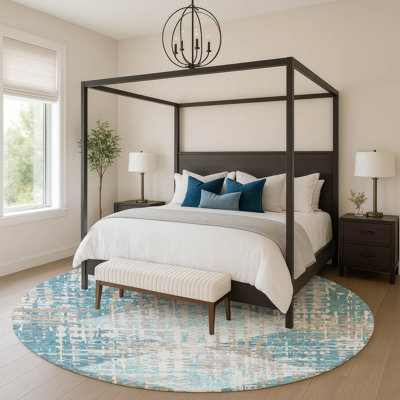 Premium Machine Washable Mayfield AMF2116 Geometric Rug