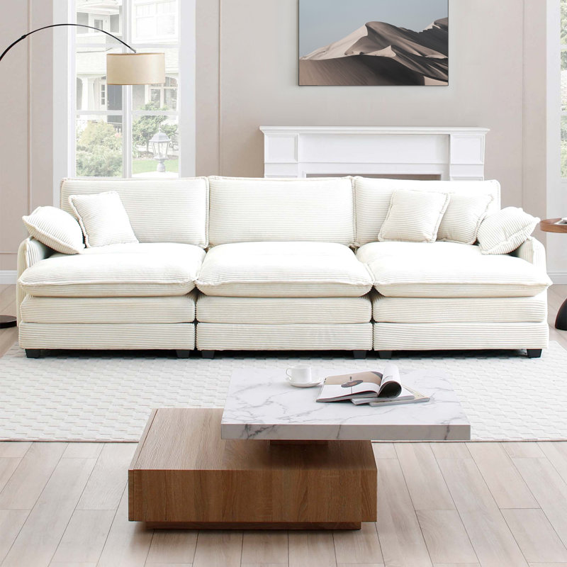 Canapé modulaire surdimensionné Kaoruko, Blanc