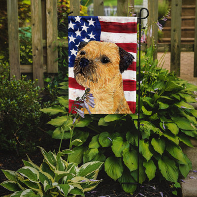 2 côtés en polyester de 2 côtés american drapeau de jardin