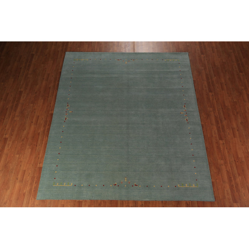 Tapis oriental vert fait à la main Gabbeh 10