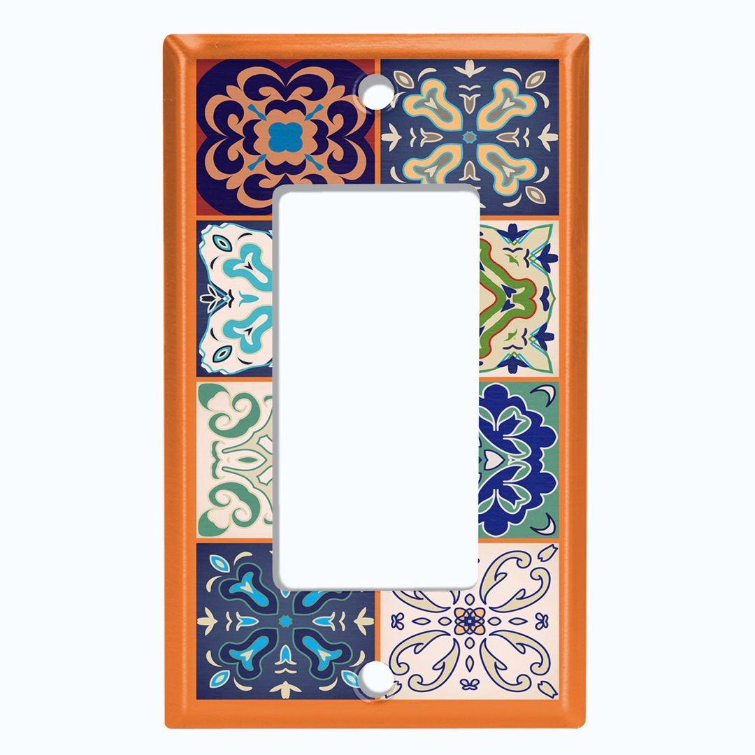 Patterned 1 - Gang Rocker Standard Wall Plate WorldAcc