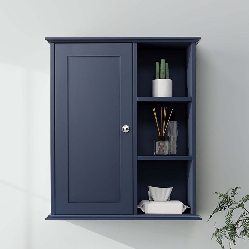 Armoire murale de salle de bain 23,6 po, Bleu