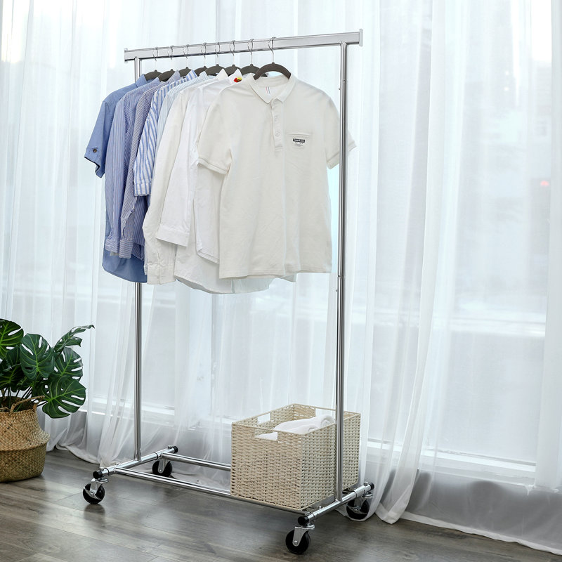 Mcclay 92cm Rolling Clothing Rack, Silver
