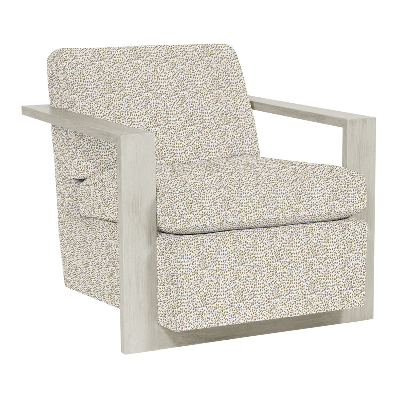 Thom Filicia Home 32" Wide Upholstered Armchair, Wrenn, Icebreaker Polar