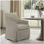 Chaise rembourrée avec accoudoirs de salle à manger