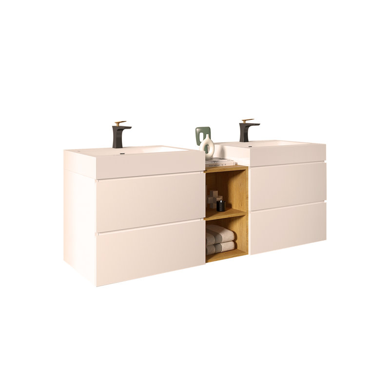 Meuble-lavabo mural 60 po U062-Alice60W-201