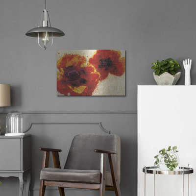 Winston Porter «Perennial Intensity» par Shirley Novak, art mural en métal, 16 po x 12 po