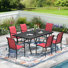 Ensemble repas pour 6 personnes avec table rectangulaire