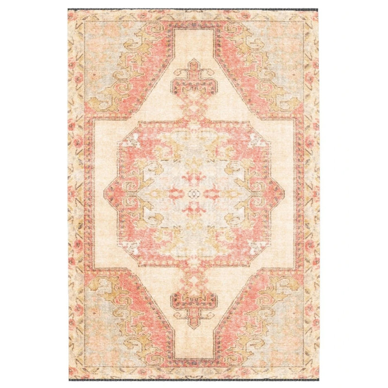 Tapis oriental en coton tissé à la machine Tarango Tarango, Rectangle 2 pi 8 po x 5 pi