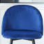 2 pièces en velours, chaise de bar avec comptoir. Pieds et repose-pieds en métal robuste. Bleu. Assemblage facile pour la cuisine de 2 tabourets, hauteur du revêtement.