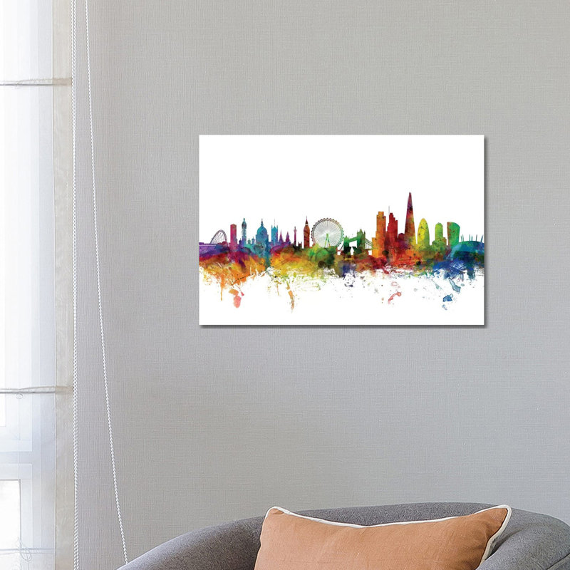 London, England Skyline by Michael Tompsett - Wrapped Canvas Gallery-Wrapped Canvas Giclée