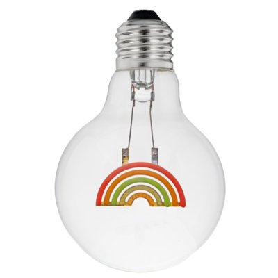 Ampoule à filament décorative à DEL Festive Living, globe G80, culot moyen E26, 1 W, verre transparent, guirlande de remplacement pour guirlande tropicale intérieure / extérieure - paquet de 1