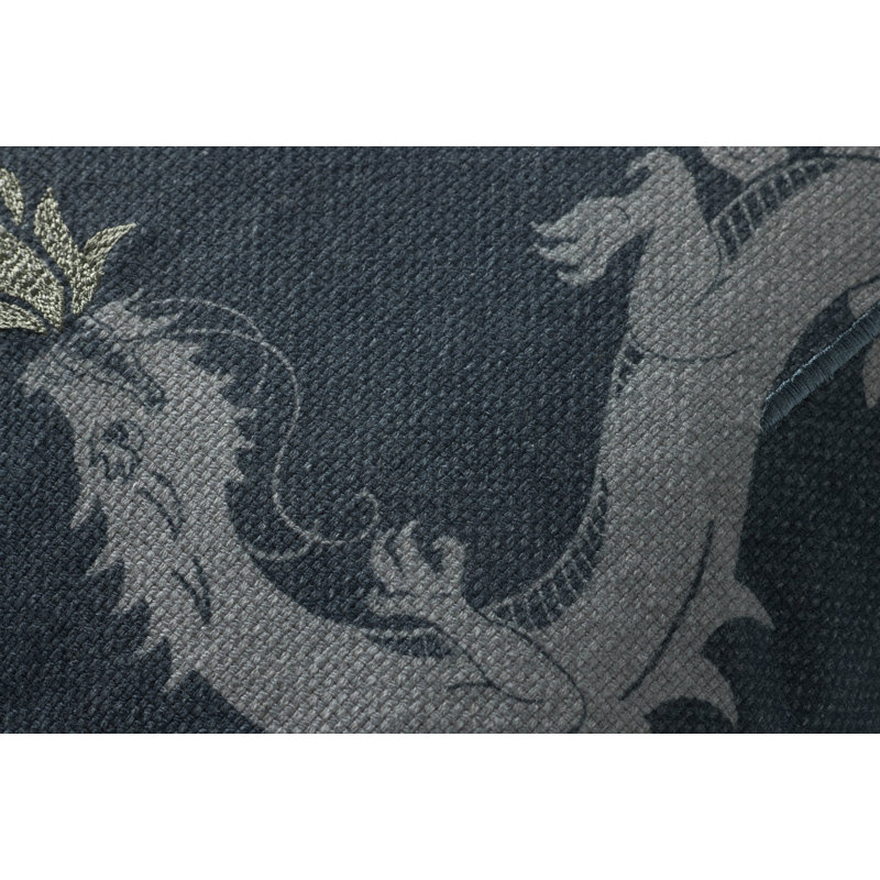 Coussin décoratif Brigette Romanek x Loloi, Bleu, Carré 18 po, Polyester