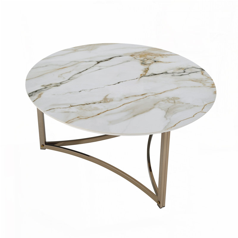 Coffee Table, Sintered Stone Top, 16'' H x 35'' W x 35'' D