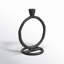 Porte-bougie rond rond pour décoration intérieure moderne - Porte-bougie sculptural pour centre de table et décoration de salon - Noir-87058137-87058139