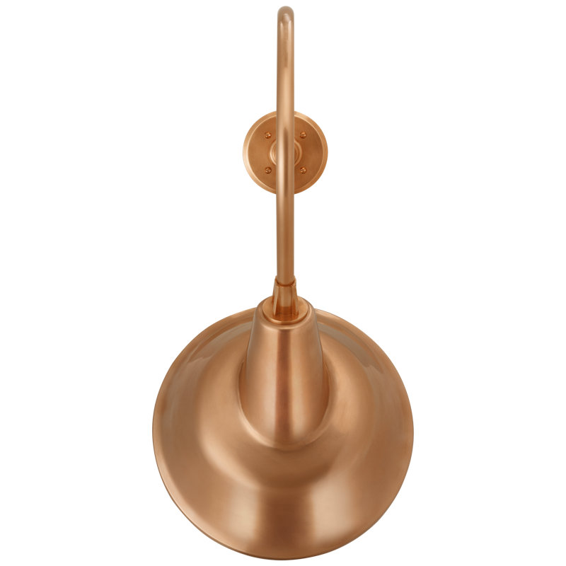Thomas O'Brien, "Academy 26" Angled Flynn Barn Light in Soft Copper with 16" Tilted Bowers Shade