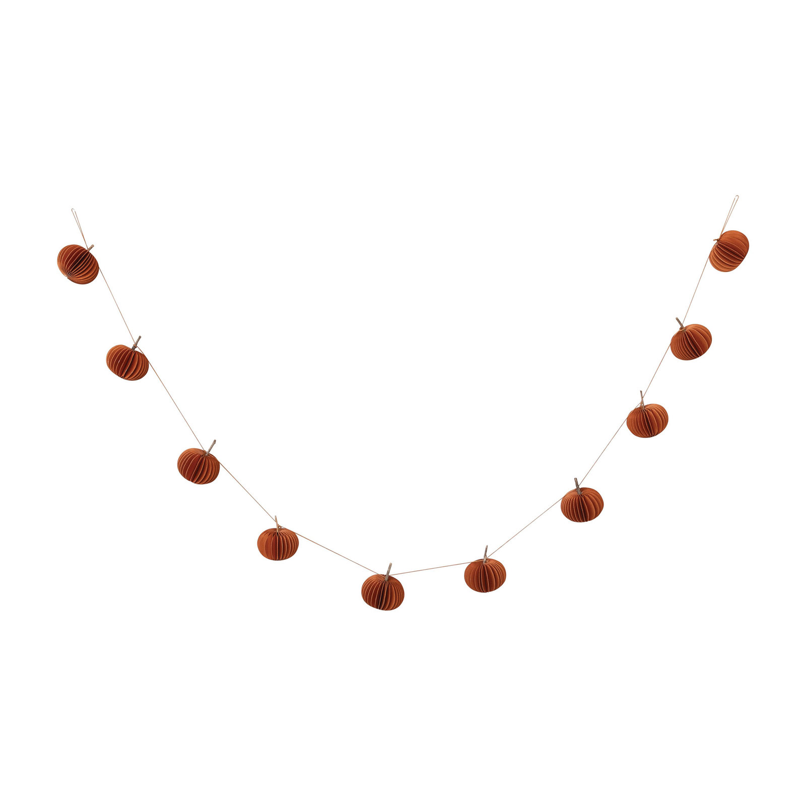 Paper Folding Honeycomb Pumpkin Garland