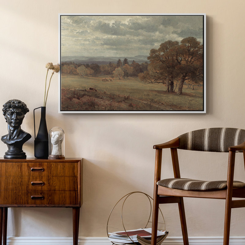 «Vintage Landscape-DCXC» sur, H 17 po x l 25 po, Blanc