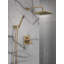 Système de douche carré moderne avec douche à jet de pluie avec douchette à main, ensemble de robinets de douche Modern-94375585