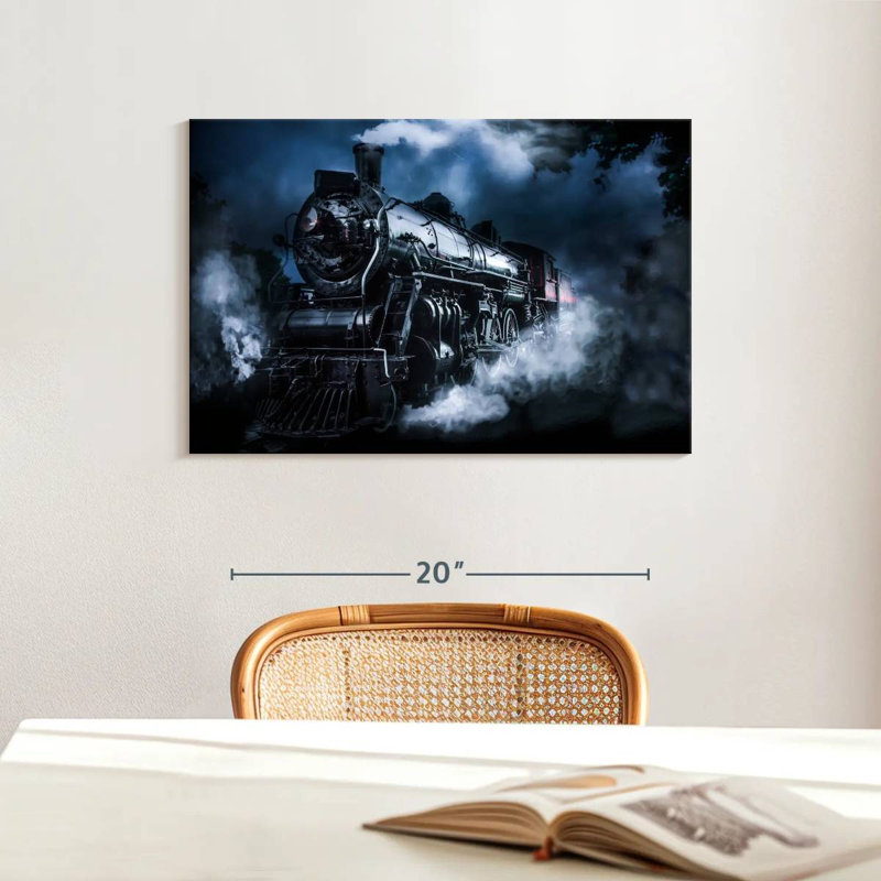 Mehar Dark Steam Train, 16'' H x 24'' W