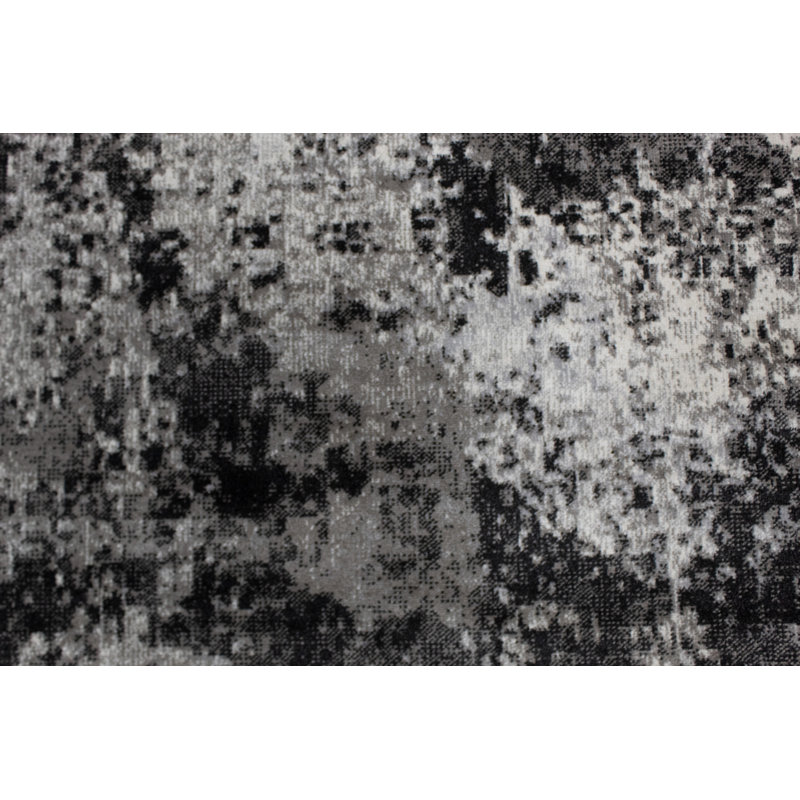 Machine Washable Bridget Gray/Black Rug, Runner 2'6" x 8'