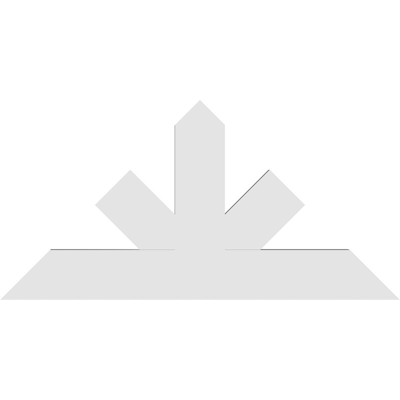 Support à pignon Saratoga, H 24 po x l 48 po (pas: 12/12), P 2 po x F 6 po, PVC