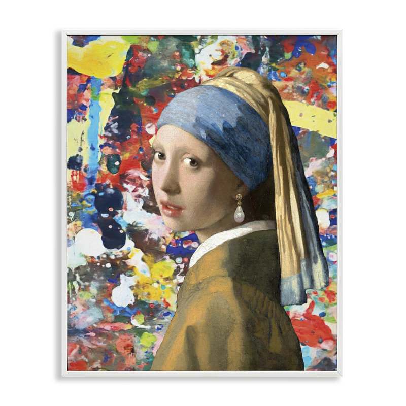 Giclée moderne avec éclaboussures de perles emblématiques modernes, conception par Grotto Studios, H 30 po x l 24 po