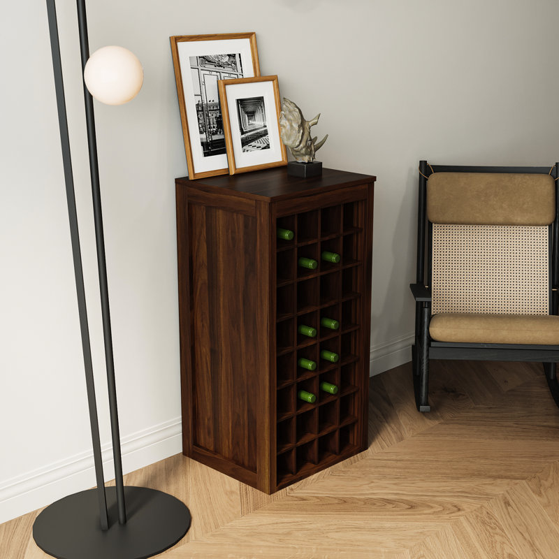 Armoire à vin modulaire 32 - Noyer brun pour les amoureux de la conception moderne