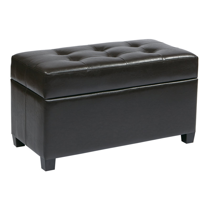 Repose-pieds rangement touffeté Teignmouth, Espresso