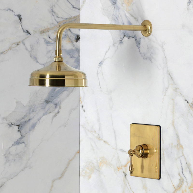 Kingston Brass Restoration Single-Handle Pressure Balanced Shower Faucet, Brushed Brass