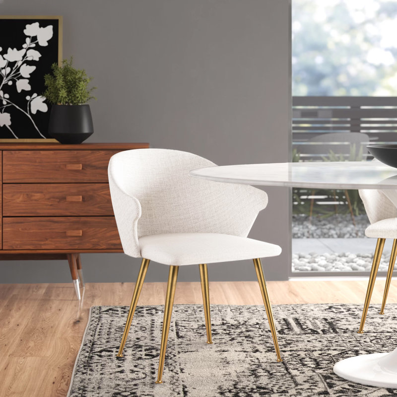 18.5'' H Upholstered Pine Armchair, Cream