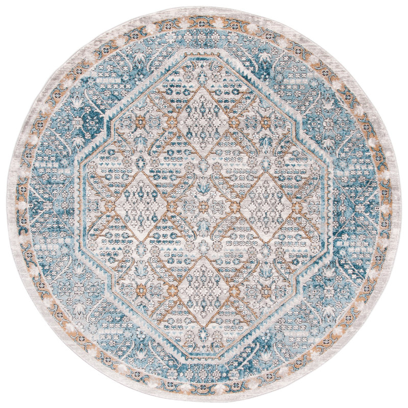 Rackerby Performance Oriental Rug, Round 6'7"
