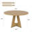 47" Round Dining Table for 4-7 People, Modern Wood Kitchen Table with Sturdy Metal Base, Large Round Dinner Table for Dining Room, Easy Assembly-1378142477