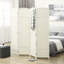 Paravent à 4 panneaux, écran d'intimité pliable de 6 pi de hauteur, cloison murale autoportante tissée à la main pour bureau à domicile, chambre à coucher, blanc, bois