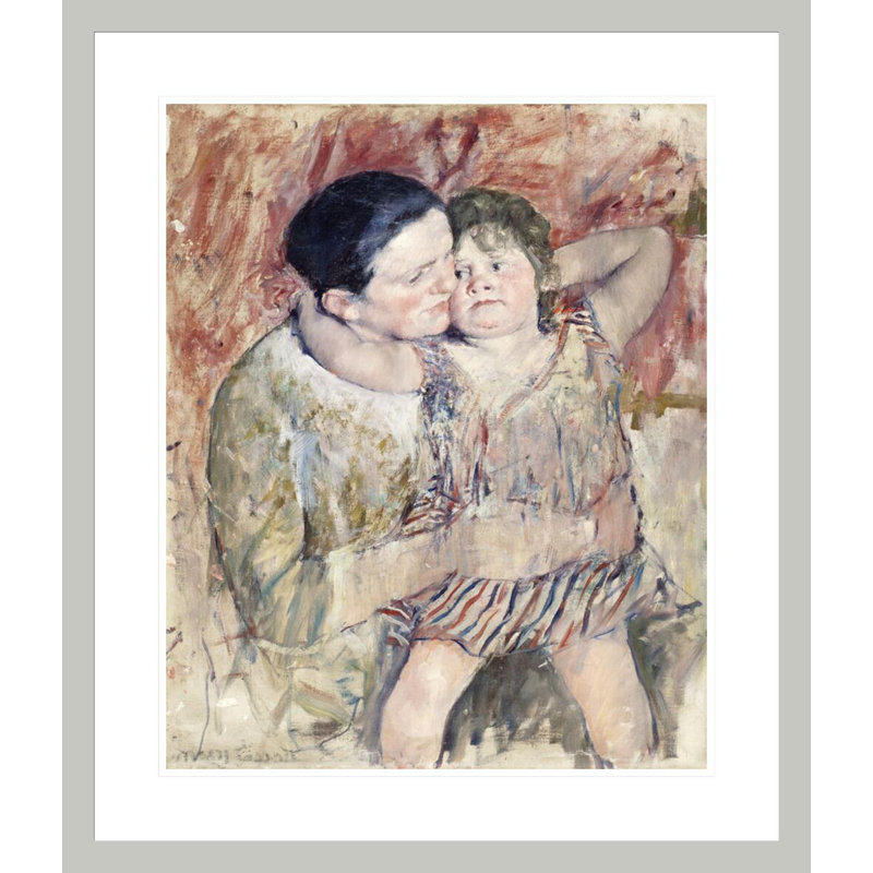 «Woman and Child» par Mary Cassatt - Impression sur toile, H 27,41 po x l 23,5 po