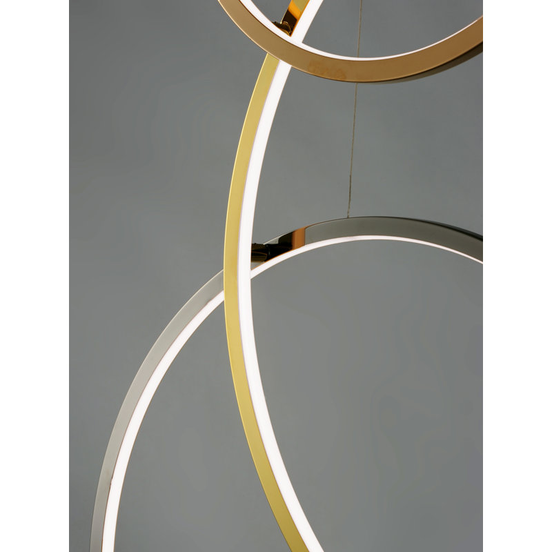Luminaire suspendu géométrique unique à 5 lumières Aleria