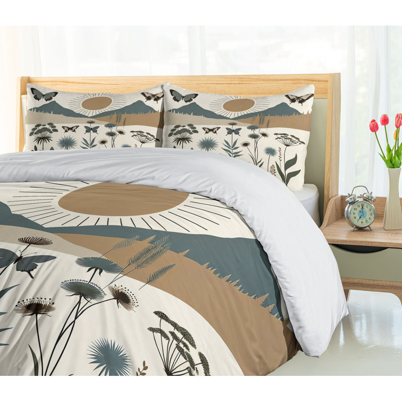Boho Duvet Cover, California King Duvet Cover + 2 Standard Shams
