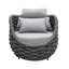 Ensemble de conversation pour 7 personnes avec patio et terrasse en aluminium tissé à la main en aluminium thermolaqué-111056559-111056560