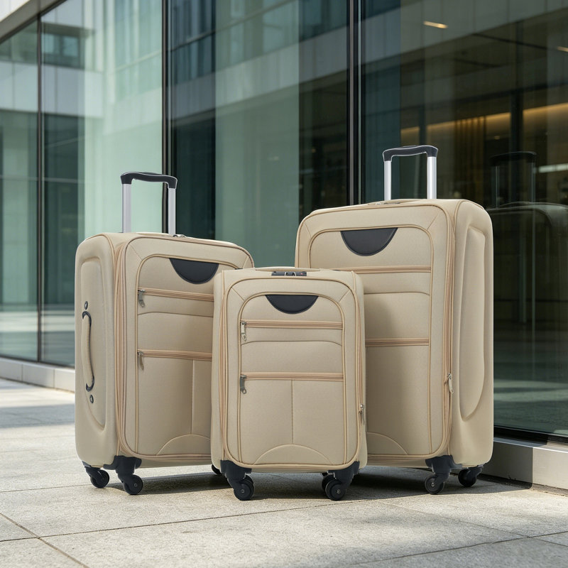 Ensemble de 3 valises extensibles Softside Valise, Khaki