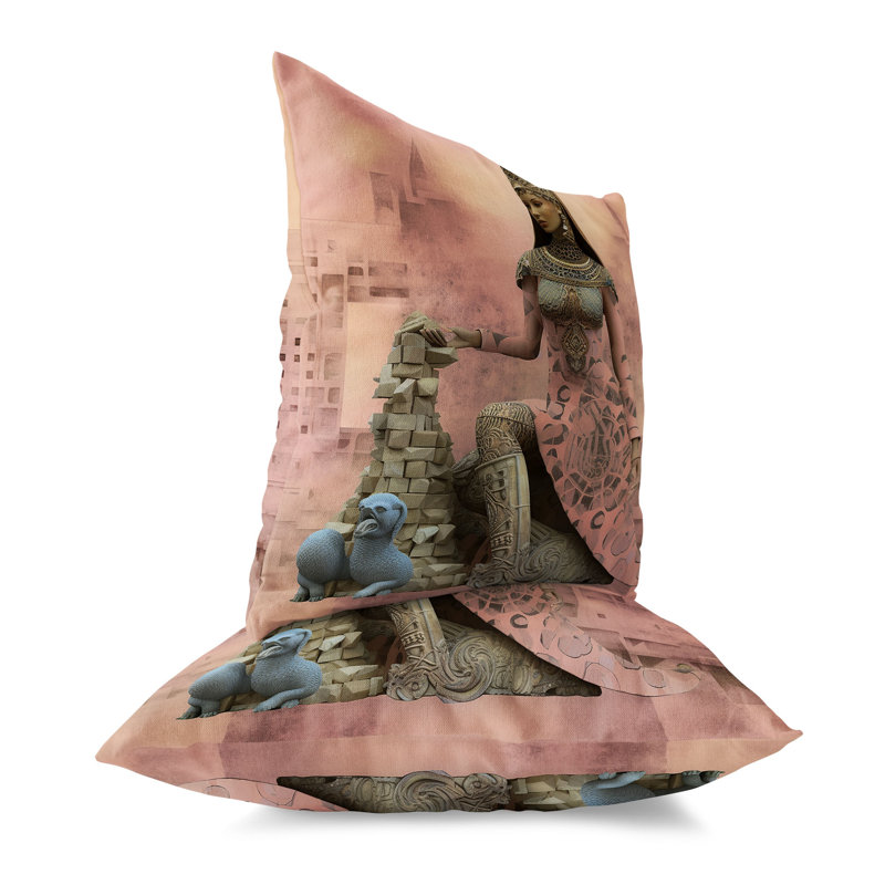 Coussin décoratif réversible intérieur / extérieur Royal Rapture, H 26 po x l 26 po