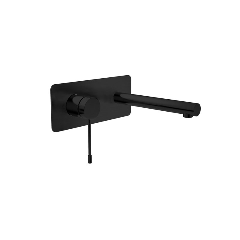 Robinet de salle de bain mural, Noir mat