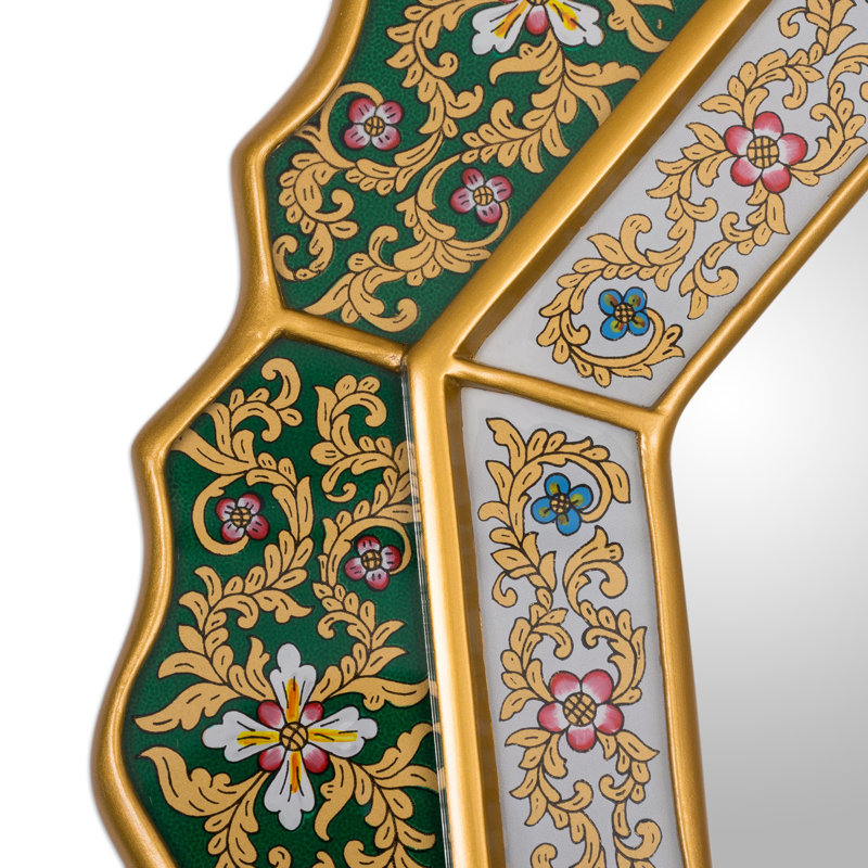 Cristian Scalloped Mirror, Green