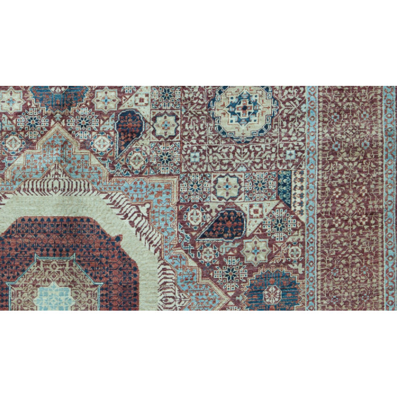 Tapis rouge noué à la main de haute qualité
