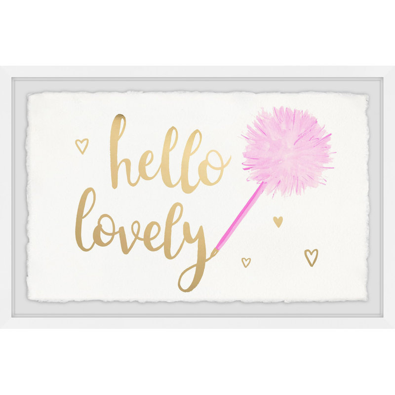 «Hello Lovely», reproduction encadrée, H 12 po x l 18 po